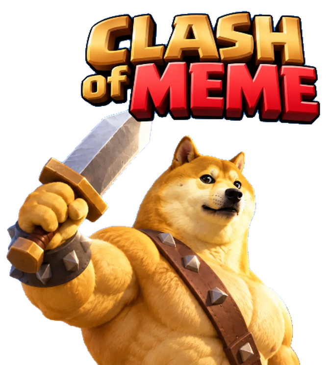 Clash of MEME, a sword-wielding Doge warrior